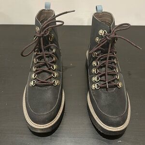 Teva Black Nubuck Lace up Boots